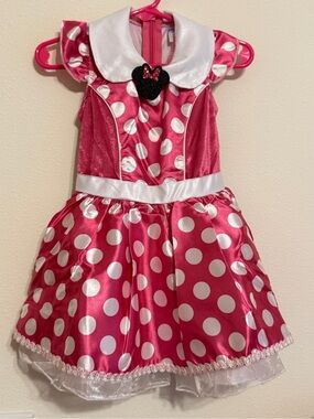 Disney Minnie Mouse Pink Polka Dot Costume Dress Size 2T Halloween Park Bound